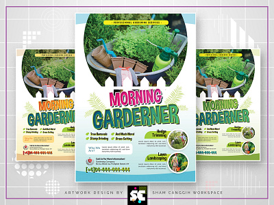 Garden Service Flyer agent business cleaning services cutting tree editable enterprise farmer flyer gardener gardening gardening flyer grass green lawn leaf leaves magazine maid pamphlet photoshop
