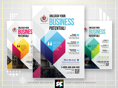 Creative Corporate Flyer agency box brands brochure business company cube editable flat flexible geometry light magazine marketing modern notice polygon poster prints psd