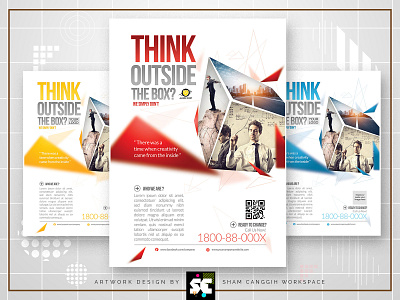 Modern Corporate Flyer / Magazine Ads box brochure business buy company corporate creative identity layout magazine pamphlet photoshop post poster profit real estate red square style template