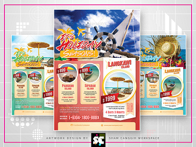 Holiday Travel Flyer / Magazine Ads beach blue brochure chalet days family flight fun green happy hawaii holiday honeymoon hotel island light night promotion red snokerling