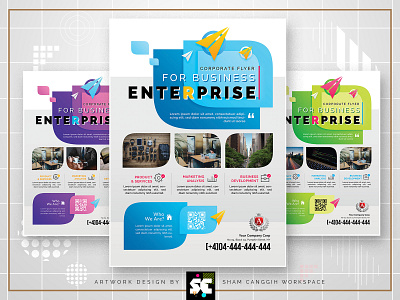 Corporate Flyer colorful company consultant corporate corporate flyer corporation creative cube editable flexible layout leaf leaves magazine magazine ads marketing modern multipurpose print ready professional