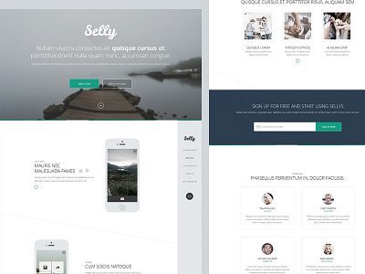 Free PSD - Clean Landing Page