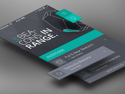 elBeacons Mobile App clean dashboard data flat iphone list mobile simple typography ui user interface ux