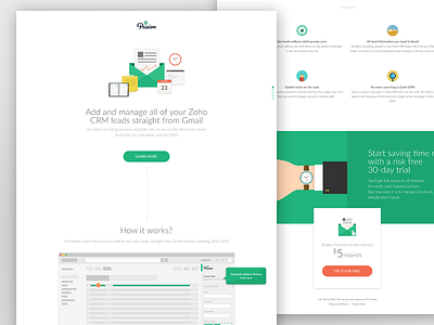 Landing Page call to cation features flat design icons illustrations interface landing page pricing plan single page ui desing ux design webdesign