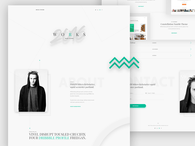 Single Page Portfolio Template about clean contact form home page landing page minimal portfolio showcase single page template theme