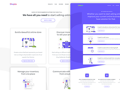 Features 📦 & Get Started 🚀 Pages ecommerce features header illustration landing page shop store tour ui ux web website