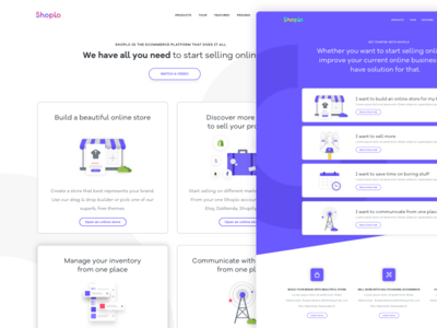 Features 📦 & Get Started 🚀 Pages ecommerce features header illustration landing page shop store tour ui ux web website