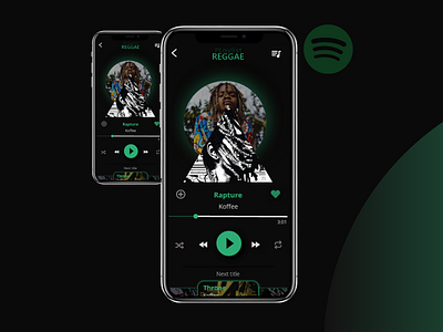 Spotify music player app design icon mobile ui ux web webdesign
