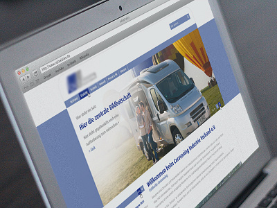 Caravanning - Website blue clean color design interface minimal navigation photoshop portfolio simple web website