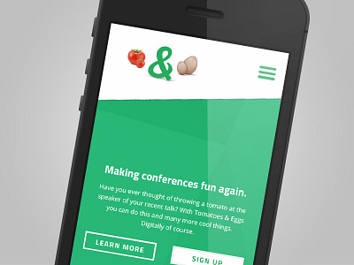 Tomatoes and Eggs app clean color design green interface navigation photoshop portfolio simple web website