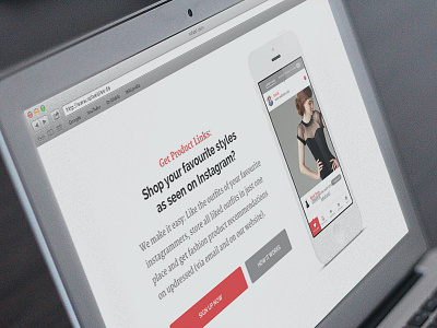 updressed app clean color design interface navigation photoshop portfolio red simple web website