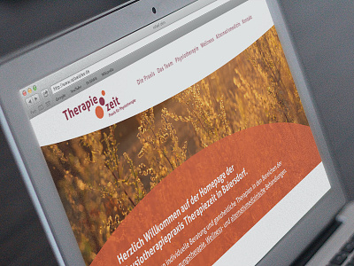 Therapiezeit app clean color design interface navigation orange photoshop portfolio simple web website
