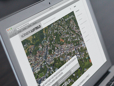 Luftbild Nürnberg app clean color design grey interface navigation photoshop portfolio simple web website