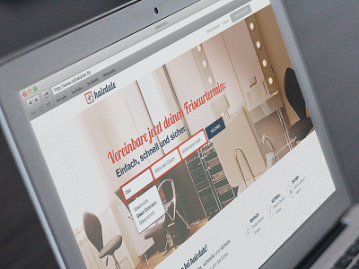 Hairdate app clean color design interface navigation orange photoshop portfolio simple web website
