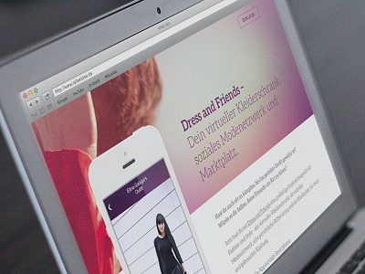 Dress and Friends – a social fashion network app clean color design interface lila navigation photoshop portfolio simple web website