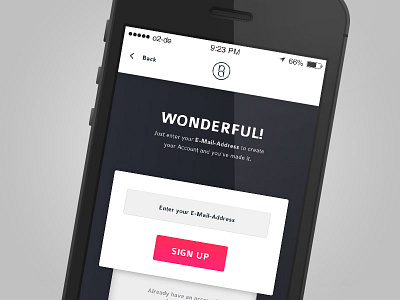 #001 | Sign Up - Daily UI challenge cta dark login mobile sign up ui