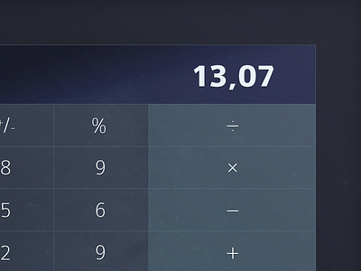 #004 | Calculator blue calculator challenge dark space stars ui