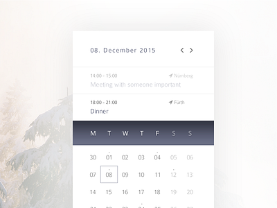 #038 | Calendar app cal calendar challenge clean daily dailyui interface ui