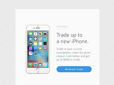 #061 | Redeem Coupon app apple challenge clean coupon daily dailyui interface iphone redeem ui