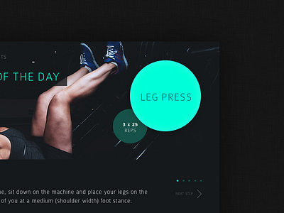 #062 | Workout Of The Day app challenge clean daily dailyui day fitness interface leg press ui workout