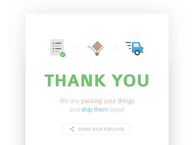 #077 | Thank You app challenge clean daily dailyui interface thank thanks ui you