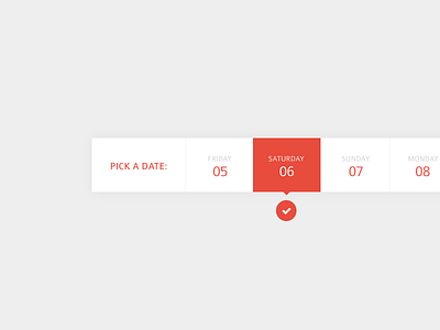#080 | Date Picker app challenge clean daily dailyui date horizontal interface picker ui