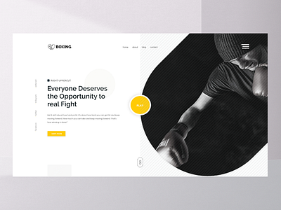 Boxing Landing Page adobexd landing landingpage mockup web webdesign