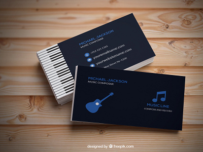 Music Business Card business card colorful company corporate business card creative design design designer music musician professional unique design vector