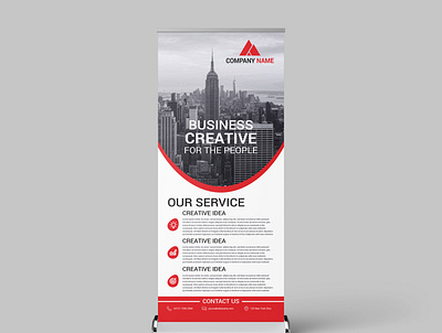 Corporate Roll Up Banner banner banner design business business logo clean color company corporate corporate design creative design designer illustration print ready professional psd mockup psd template roll up rollup unique design vector
