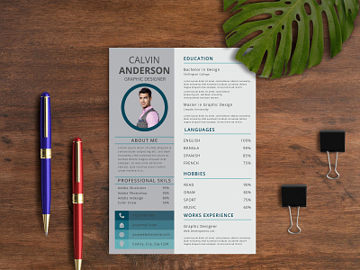 Resume clean resume cmyk corporate cv creative design cv illustration print ready professional resume resume cv resume template unique design vector