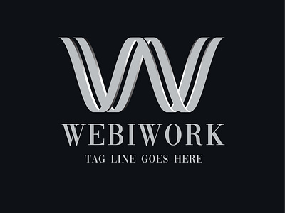 WebiWork Monogram 3D Logo