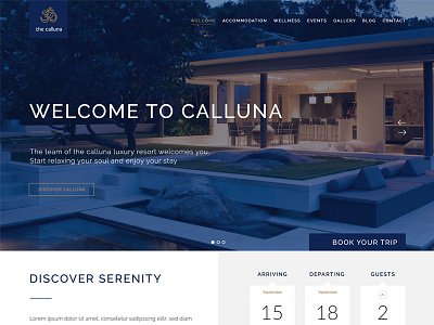 Calluna Luxury Hotel Website accommodation apartment booking holiday hotel hotel website luxury motel resort spa travel vacation