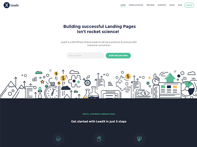 Landing Page Theme - LeadX conversion page landing page lead lead generation marketing page product
