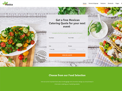 Food & Catering Landing Page - LeadX catering catering landing page food food landing page landing page restaurant restaurant landing page wordpress wordpress theme