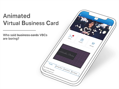 Animated dots add to contact animation application branding business card design ecard flat design gif inspiration logo loop motion graphics profile card profile page design pwa smart business card vbcrocks vcard virtual business card