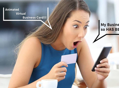 😱 Animated Virtual Business Cards? animated logo animation application branding business card contact sharing ecard funny gif graphic design personal brand pwa save contact smart business card vcard virtual business card