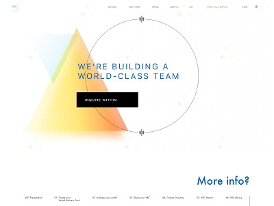 Joint The VBC Team branding code gradient graphic design team building team page ui virtual business card