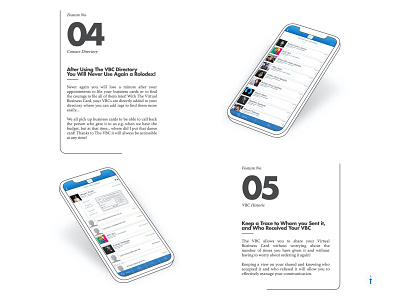 Site Features Presentation 04 & 05 contact contact sharing directory historic personal brand profile card save contact share contact ui virtual business card