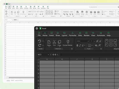 Excel Redesign app excel excel redesign figma interface microsoft microsoft excel office ui
