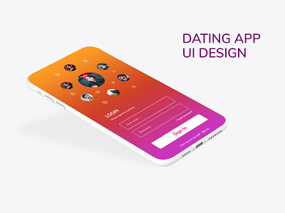 Dating App Login Screen Design dating dating app dating logo dating website datingapp design login screen minimalist mobile app mobile app design mobile design mobile ui mockup modern ui ui ux ui design uidesign uiux ux