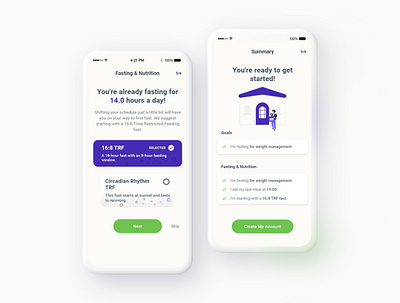 Fasting App On Boarding app app design app ui clean design clean ui design minimalist mobile mobile app mobile app design mobile design mobile ui mockup modern ui ui ux ui design uidesign uiux ux