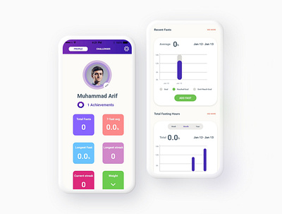 Progress Screens clean clean ui design fasting fasting app fasting app design illustration minimalist mobile mobile app mobile app design mobile design mobile ui mockup modern ui ui ux ui design uidesign uiux