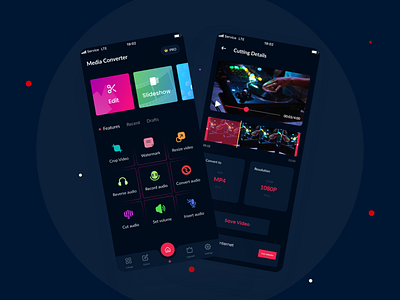 All Media Converter App all media converter app audio cutter audio cutter app design media converter media converter app mobile app mockup mp3 converter music app ui design uidesign uiux video converter app video trimmer app