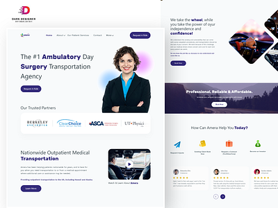 Ambulatory Surgery Landing Page ambultory service design landing page mockup ui ui design uidesign uiux web page website design