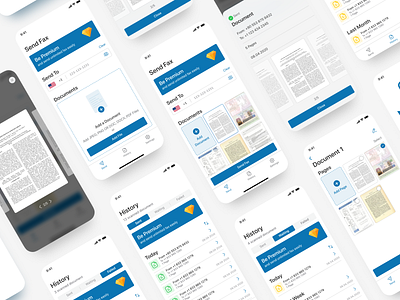 Fax App app application document document scanner fax ios mobile app send