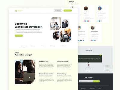 E-learning Platform landing page design