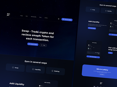 Smaph Staking Platform design figma landingpage ui ux uxui websitedesign