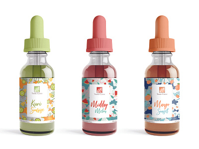 Tropic Cloud Vape bottle design branding concepts feminine illustration label design logodesign vape
