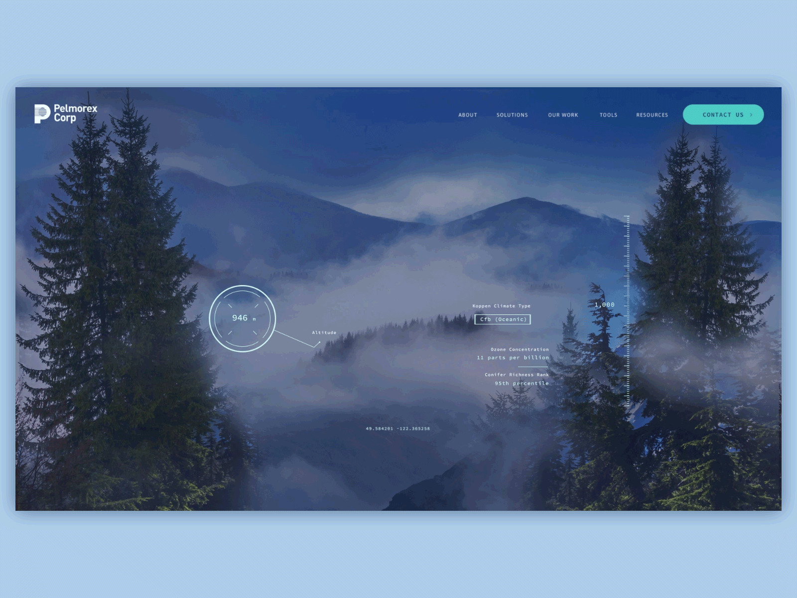 Website design and HUD overlay motion design