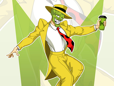 The Mask: Animated series cartoon character characters illustration illustrator the mask vector yellow